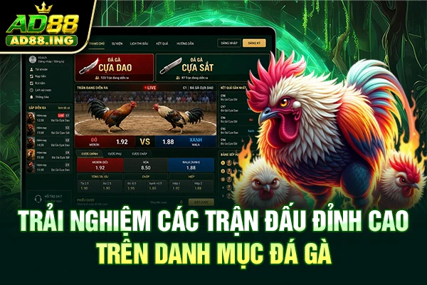 Trải nghiệm các trận đấu đỉnh cao trên danh mục đá gà